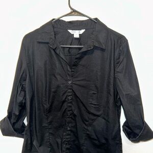 Old Navy Black Button-Up Shirt